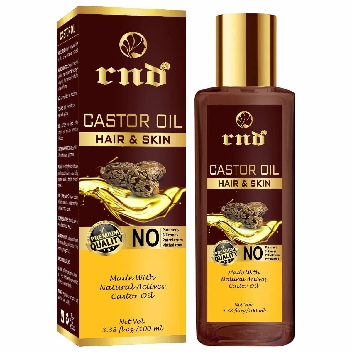 Cold Pressed Castor Oil For Hair Growth |100% Pure & Organic Hair Oil