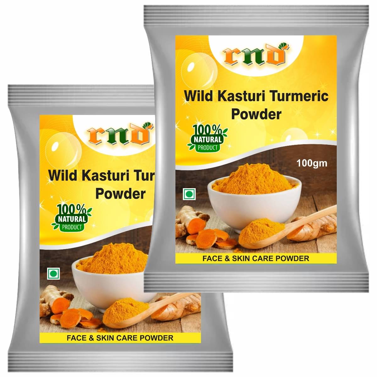 Oragnic Wild Amba Haldi Kasturi Turmeric Manjal Powder For Skin Whitening (Pack of 2) Oragnic Wild Amba Haldi Kasturi Turmeric Manjal Powder For Skin Whitening (Pack of 2)