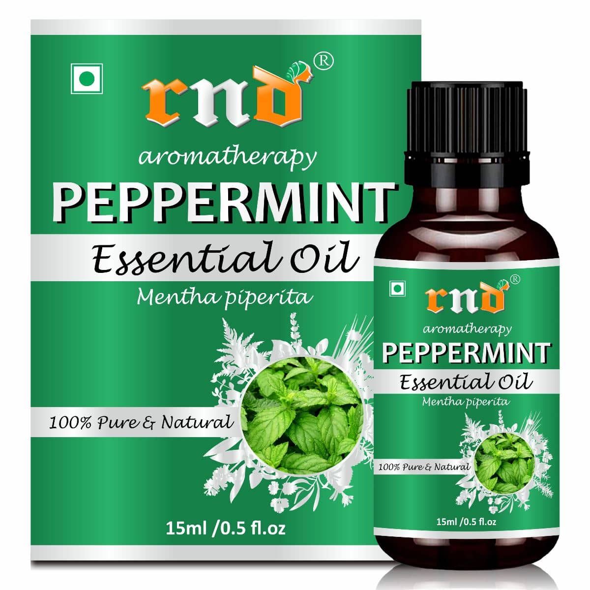 Peppermint Essential Oil (15ML) 100% Pure Natural & for Aromatherapy, Skin, Acne & Hair Growth