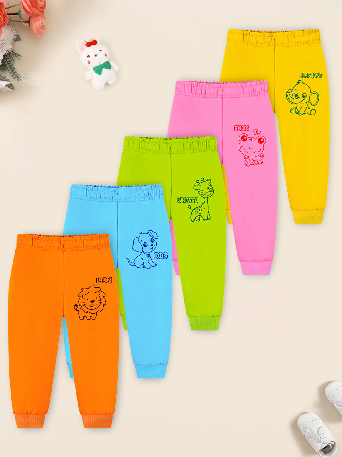 Trampoline Pack of 5 Baby Boys Cotton Blend Trackpant ( Pink ) Trampoline Pack of 5 Baby Boys Cotton Blend Trackpant ( Pink )