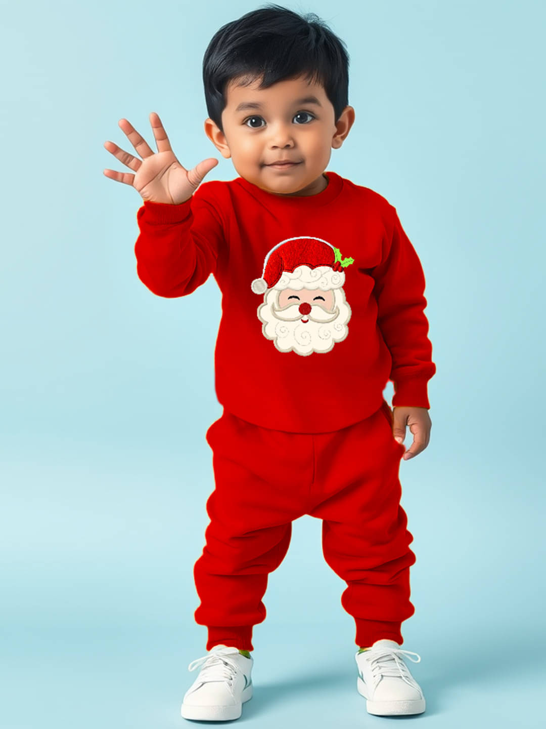     			Trampoline Pack of 1 Baby Boys Fleece Sweatshirt & Trackpant Set ( Red )