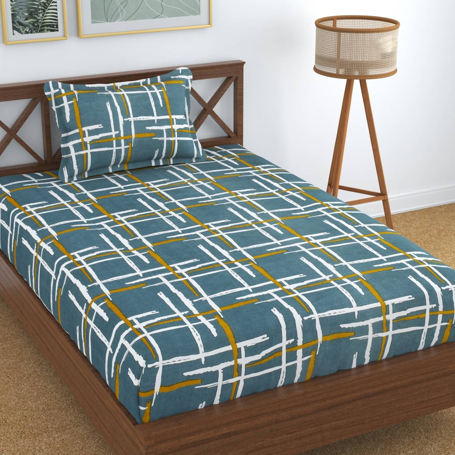 UrbanArts Microfiber 1 Single Bedsheet with 1 Pillow Cover ( Green ) UrbanArts Microfiber 1 Single Bedsheet with 1 Pillow Cover ( Green )