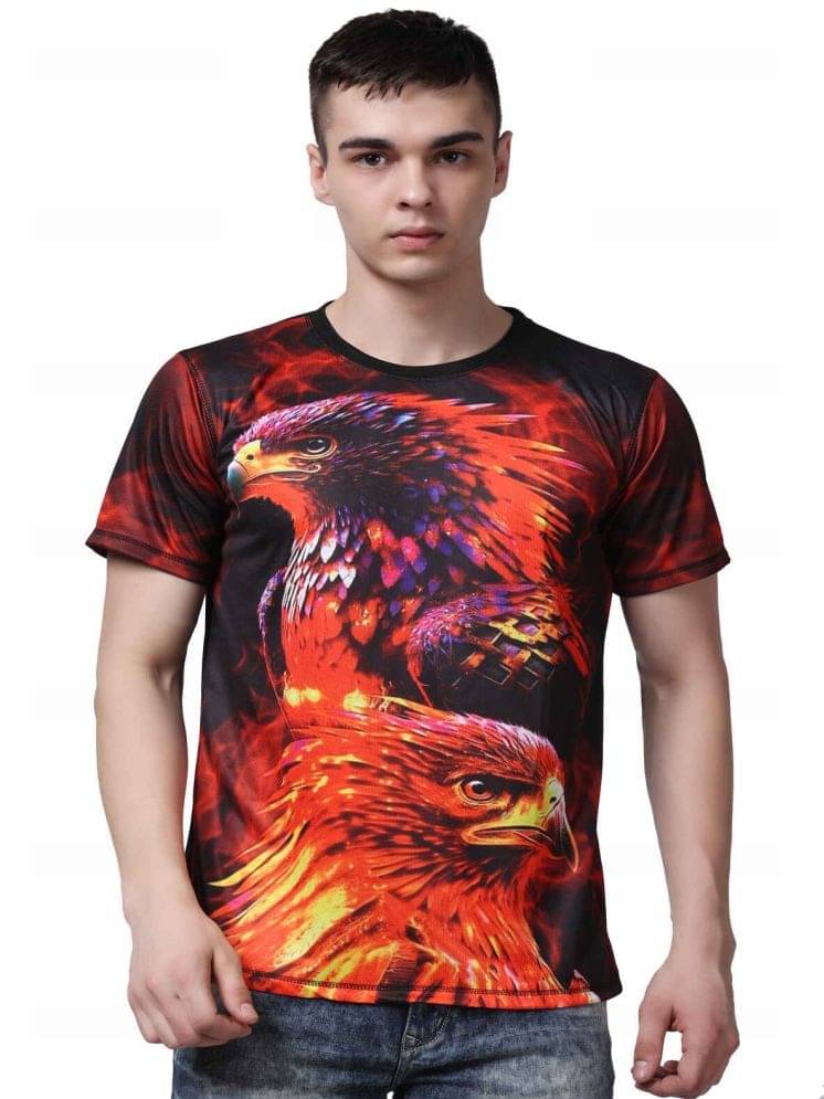 yellow tree Polyester Regular Fit Printed Half Sleeves Men's Round T-Shirt - Multicolor ( Pack of 1 ) yellow tree Polyester Regular Fit Printed Half Sleeves Men's Round T-Shirt - Multicolor ( Pack of 1 )
