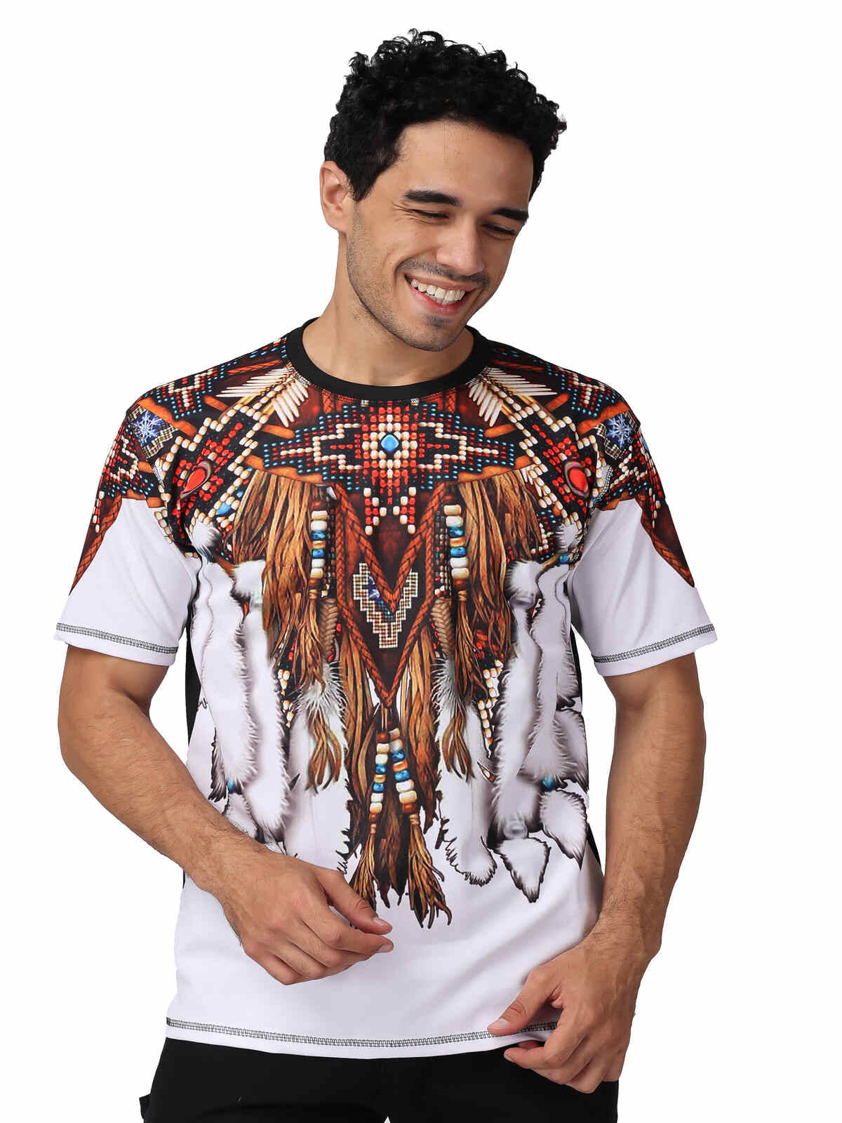     			yellow tree Polyester Regular Fit Printed Half Sleeves Men's Round T-Shirt - Multicolor ( Pack of 1 )