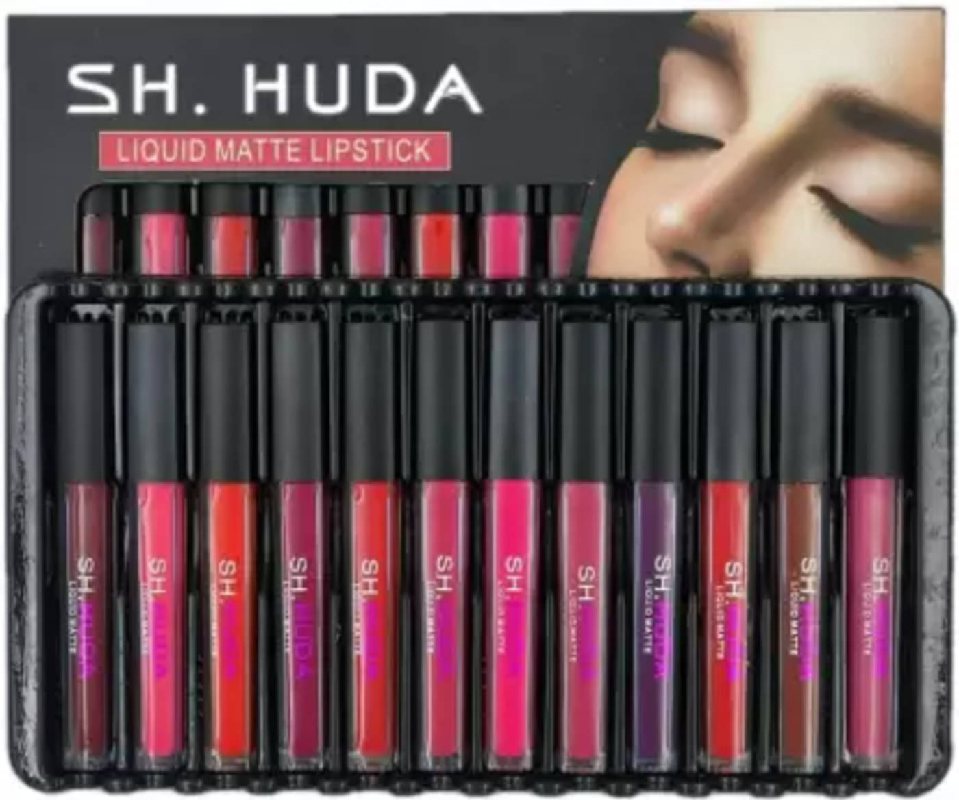     			BLUSHIS Highly Pigmented Multi Color Matte Lipstick Combo (Pack of 12)