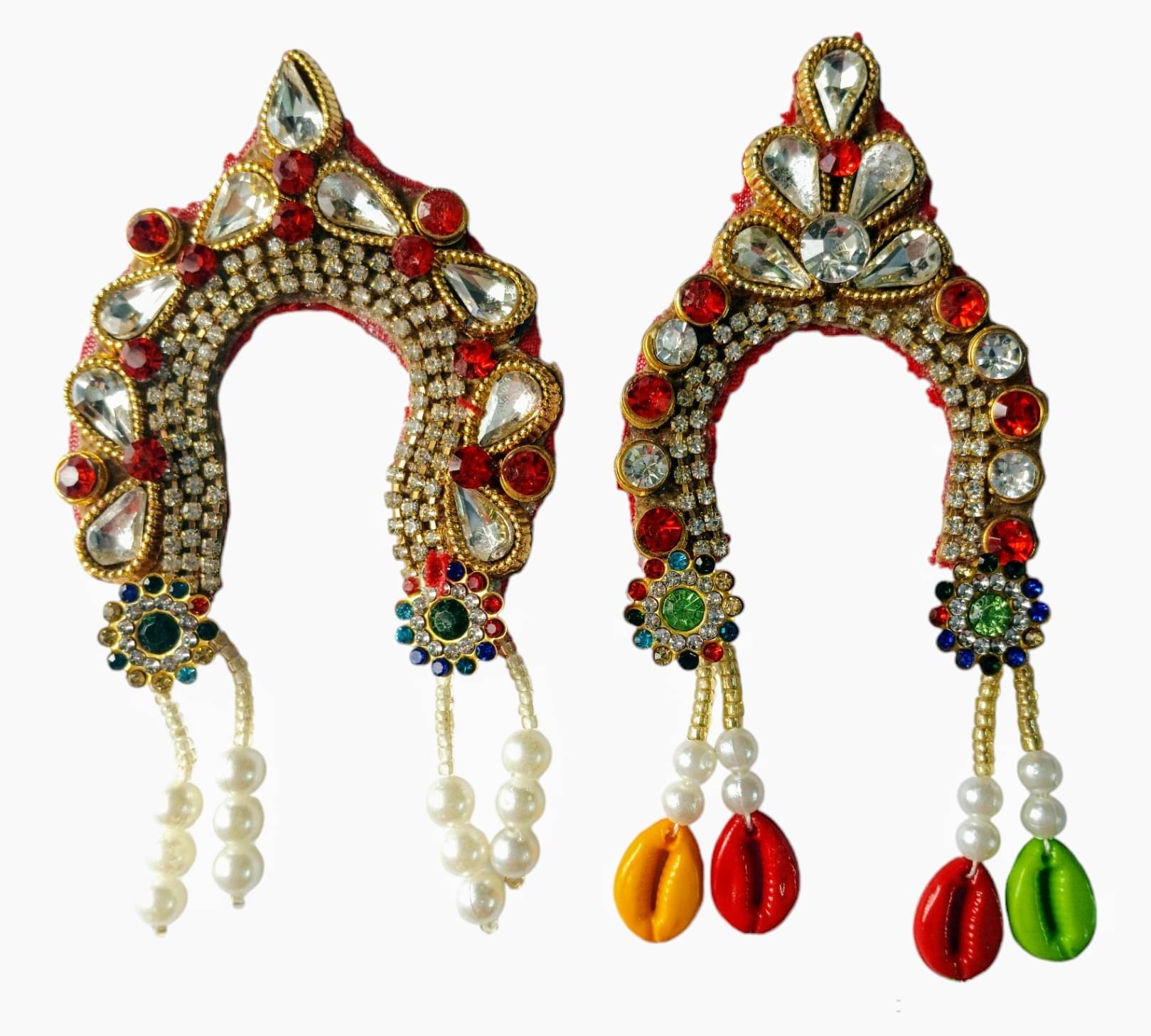     			Cherry Tree Radha Krisha Red Crystal Jewellery ( Pack of 2 )