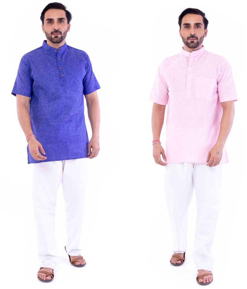     			DESHBANDU DBK Multi Cotton Men's Regular Kurta ( Pack of 2 )