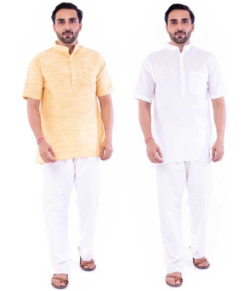     			DESHBANDU DBK Multi Cotton Men's Regular Kurta ( Pack of 2 )