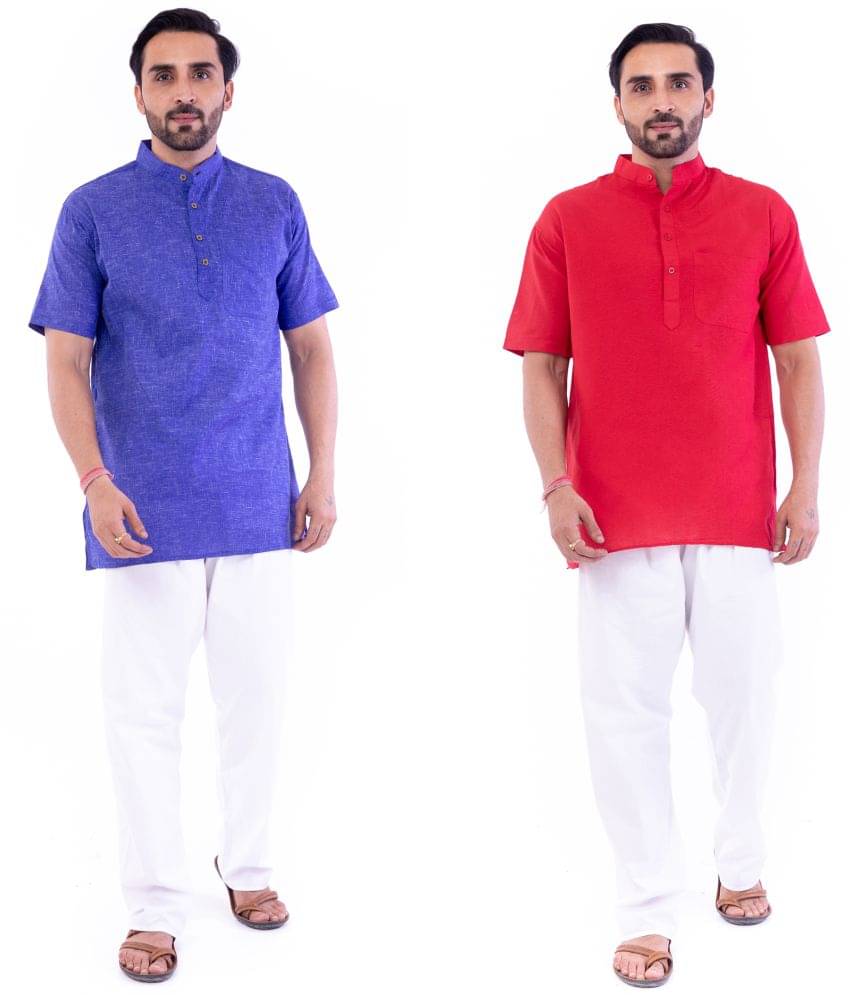     			DESHBANDU DBK Multi Cotton Men's Regular Kurta ( Pack of 2 )