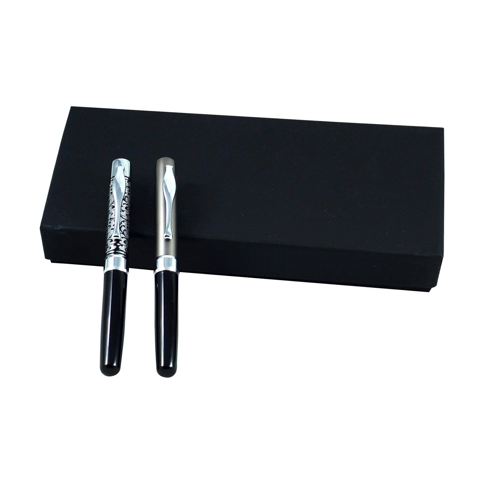     			Dikawen Blue Roller Ball Pen ( Pack of 2 )
