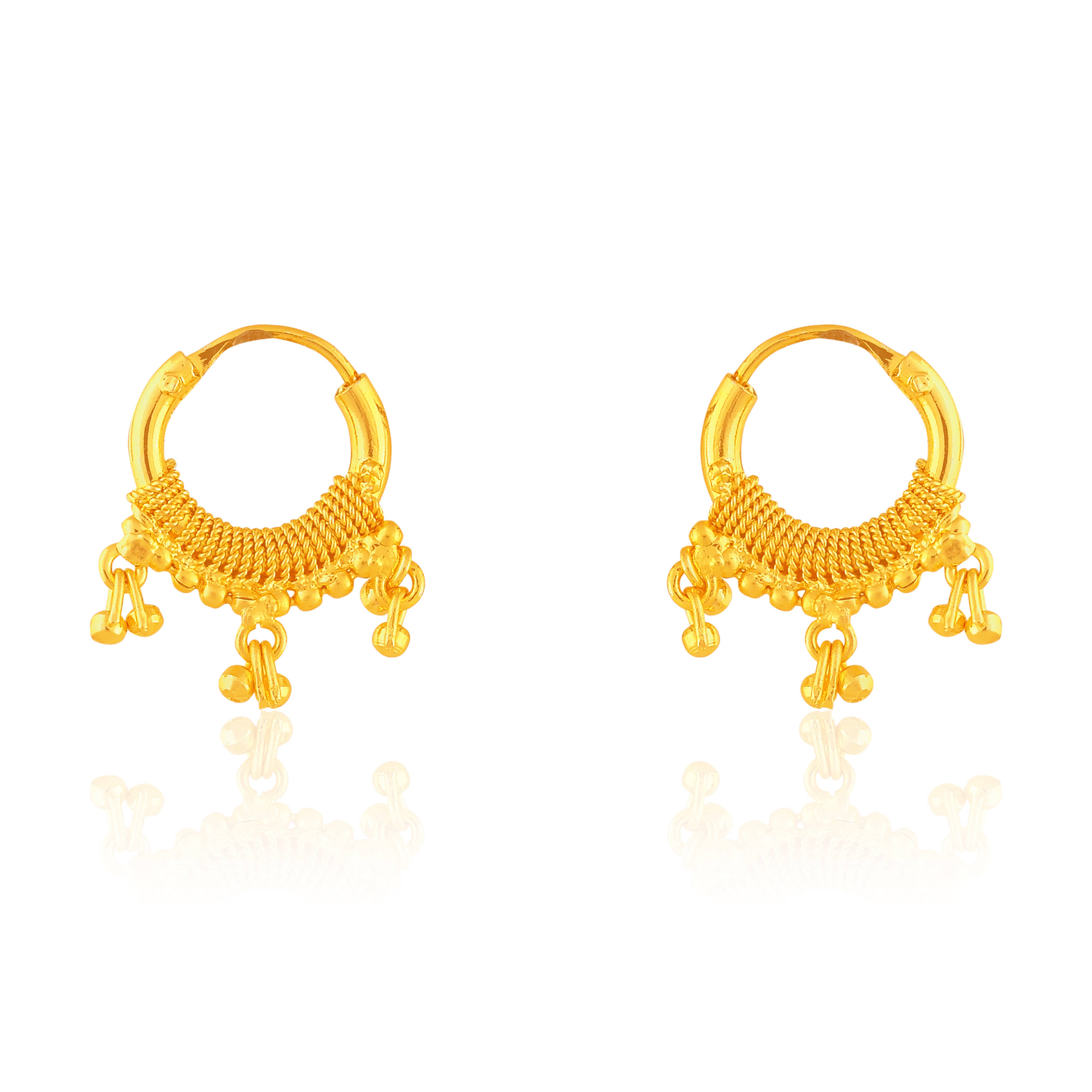 Drashti Collection Golden Bali Earrings ( Pack of 1 ) - Earrings | Buy online on ZillyBuy