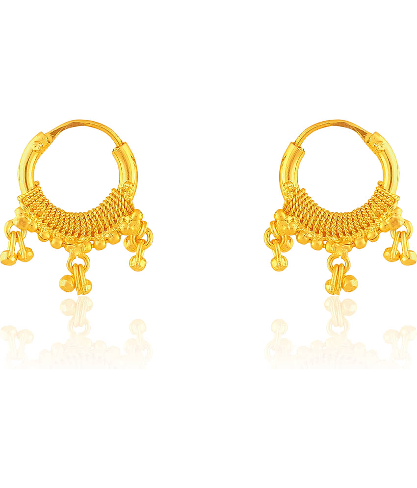 Drashti Collection Golden Bali Earrings ( Pack of 1 ) - Earrings | Buy online on ZillyBuy