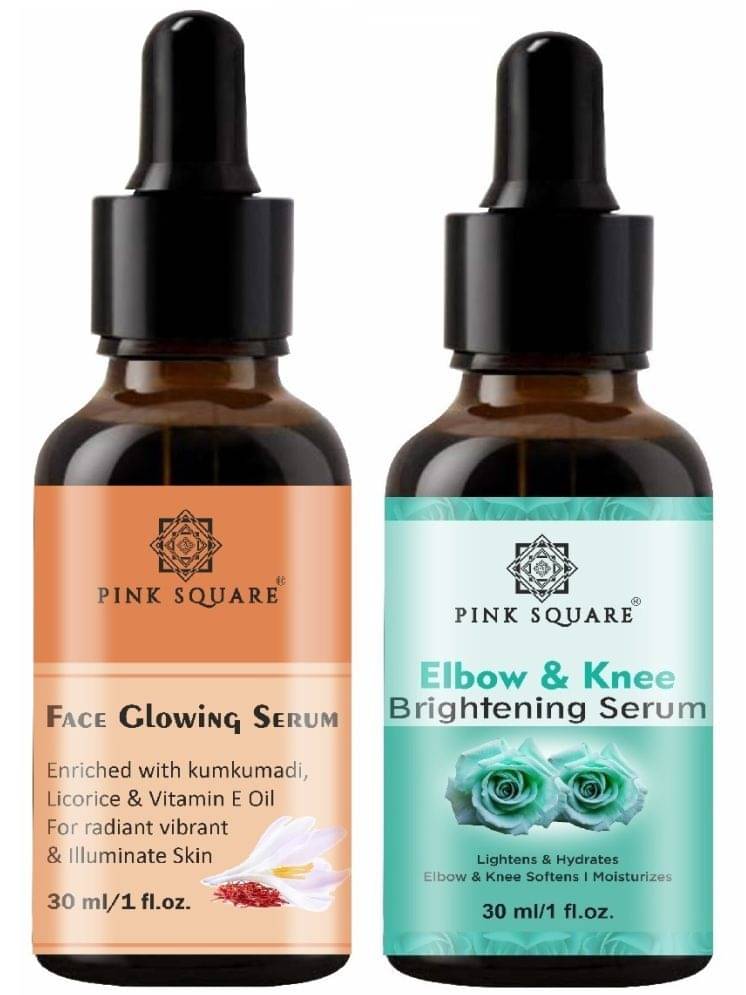     			Face Glowing Serum & Elbow and Knee Whitening Serum for Men/Women (Each,30ml) Combo of 2