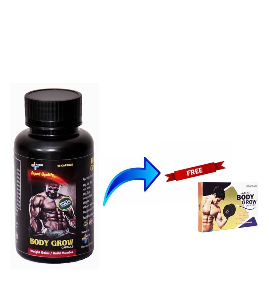 G & G Pharmacy Rikhi Body Grow Weight Gain Capsules 60 no.s Unflavoured Single Pack G & G Pharmacy Rikhi Body Grow Weight Gain Capsules 60 no.s Unflavoured Single Pack