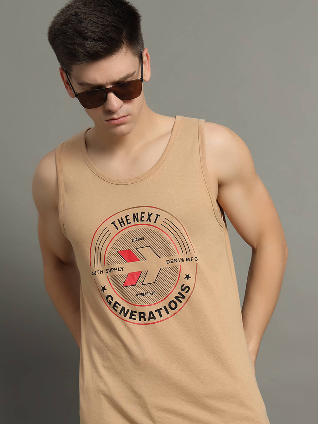 GET GOLF Pack of 1 Cotton Blend Regular Fit Men's T-Shirt ( Beige ) GET GOLF Pack of 1 Cotton Blend Regular Fit Men's T-Shirt ( Beige )