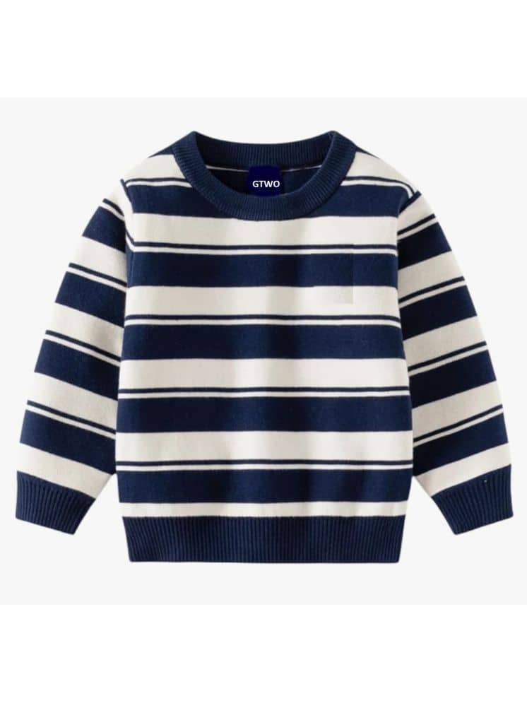 GTwo Pack of 1 Boys Woollen Blend Pullover Sweater ( Blue )