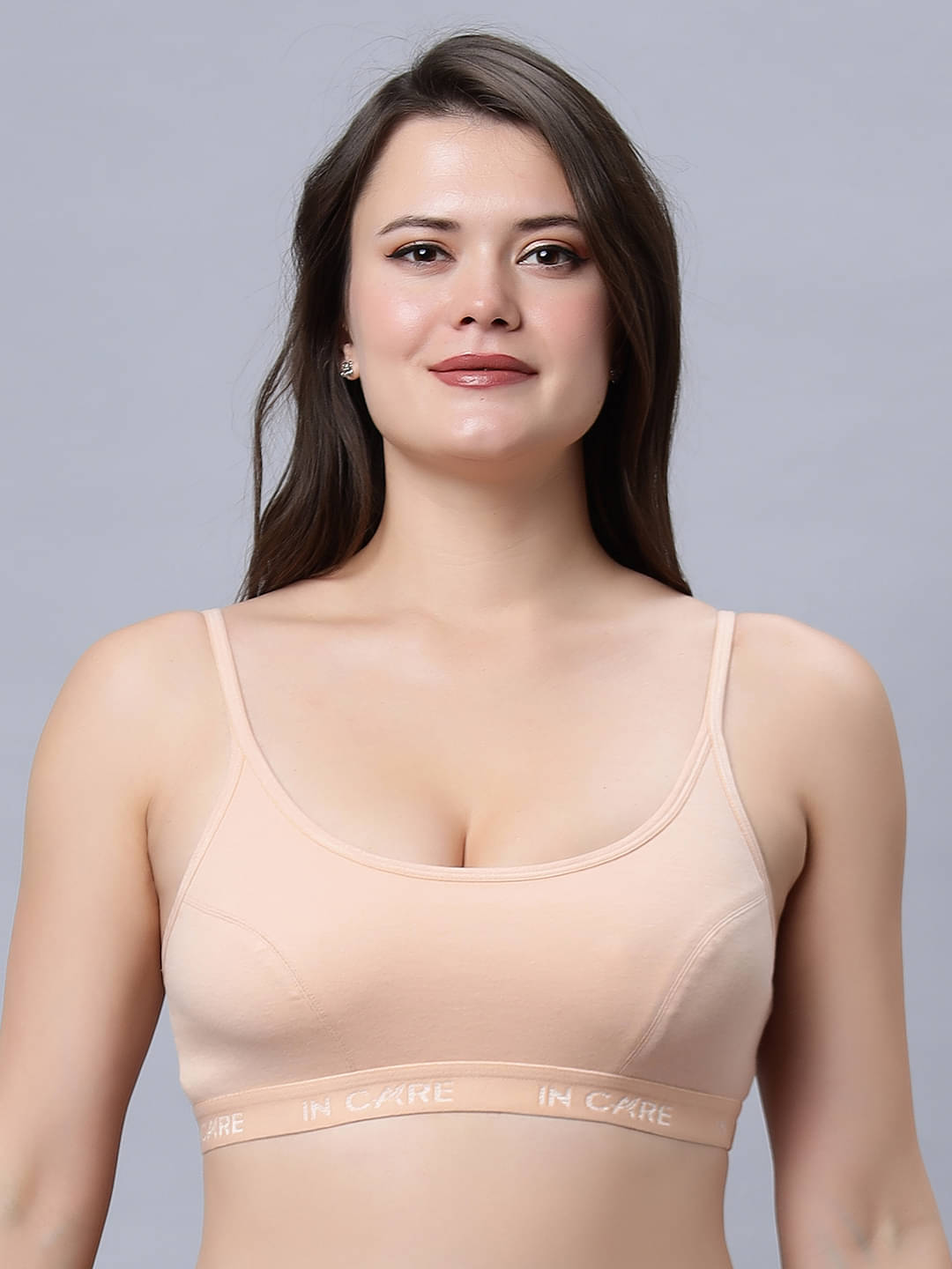 IN CARE LINGERIE Cotton Non Padded Women's T-Shirt Bra ( Beige ) SPORTS-01_SKIN_34B     			IN CARE LINGERIE Cotton Non Padded Women's T-Shirt Bra ( Beige ) SPORTS-01_SKIN_34B