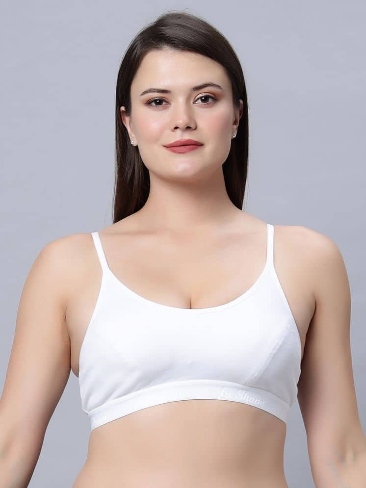 IN CARE LINGERIE Cotton Non Padded Women's Teenage Bra ( White ) SPORTS-01_WHITE_32B