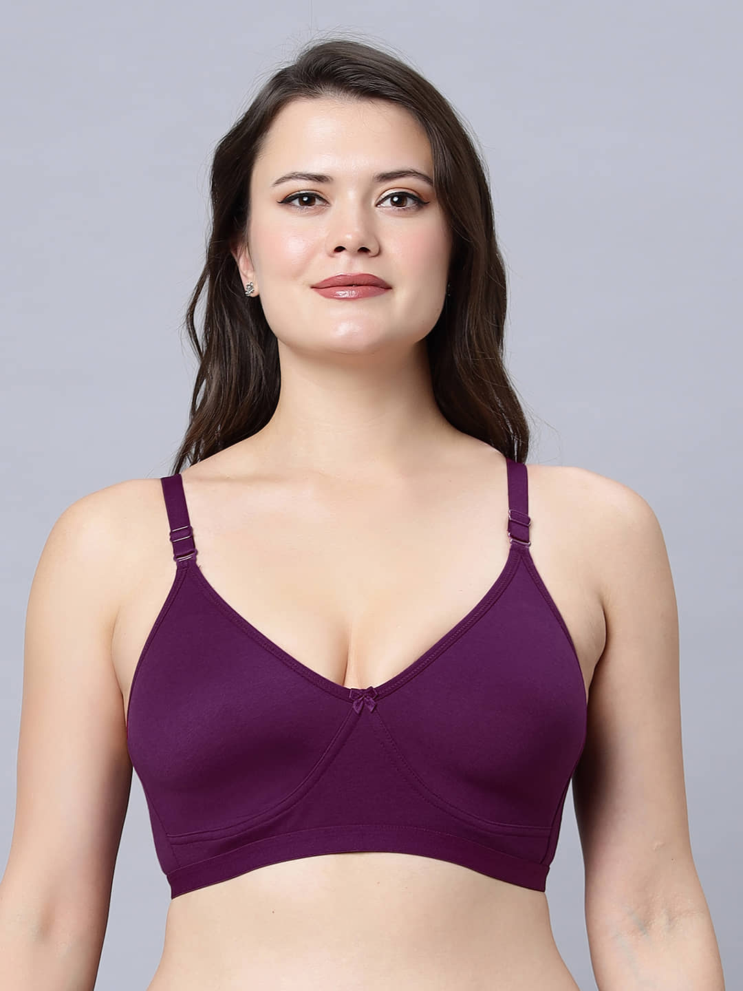 IN CARE LINGERIE Cotton Non Padded Women's T-Shirt Bra ( Wine ) SUHANA_WINE_40C