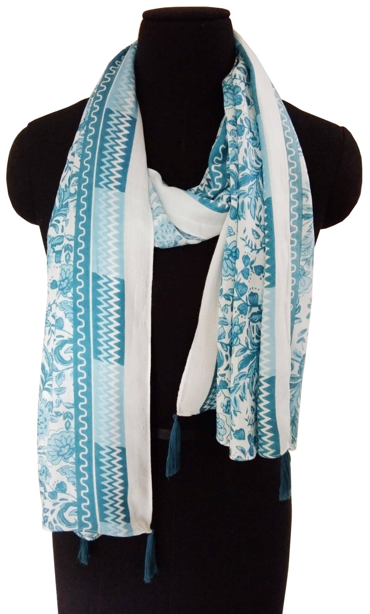JVNINE Blue Viscose Women's Scarf ( Pack of 1 ) JVNINE Blue Viscose Women's Scarf ( Pack of 1 )