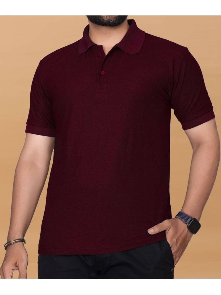 KAJARU Polyester Regular Fit Solid Half Sleeves Men's Polo T Shirt - Maroon ( Pack of 1 ) KAJARU Polyester Regular Fit Solid Half Sleeves Men's Polo T Shirt - Maroon ( Pack of 1 )