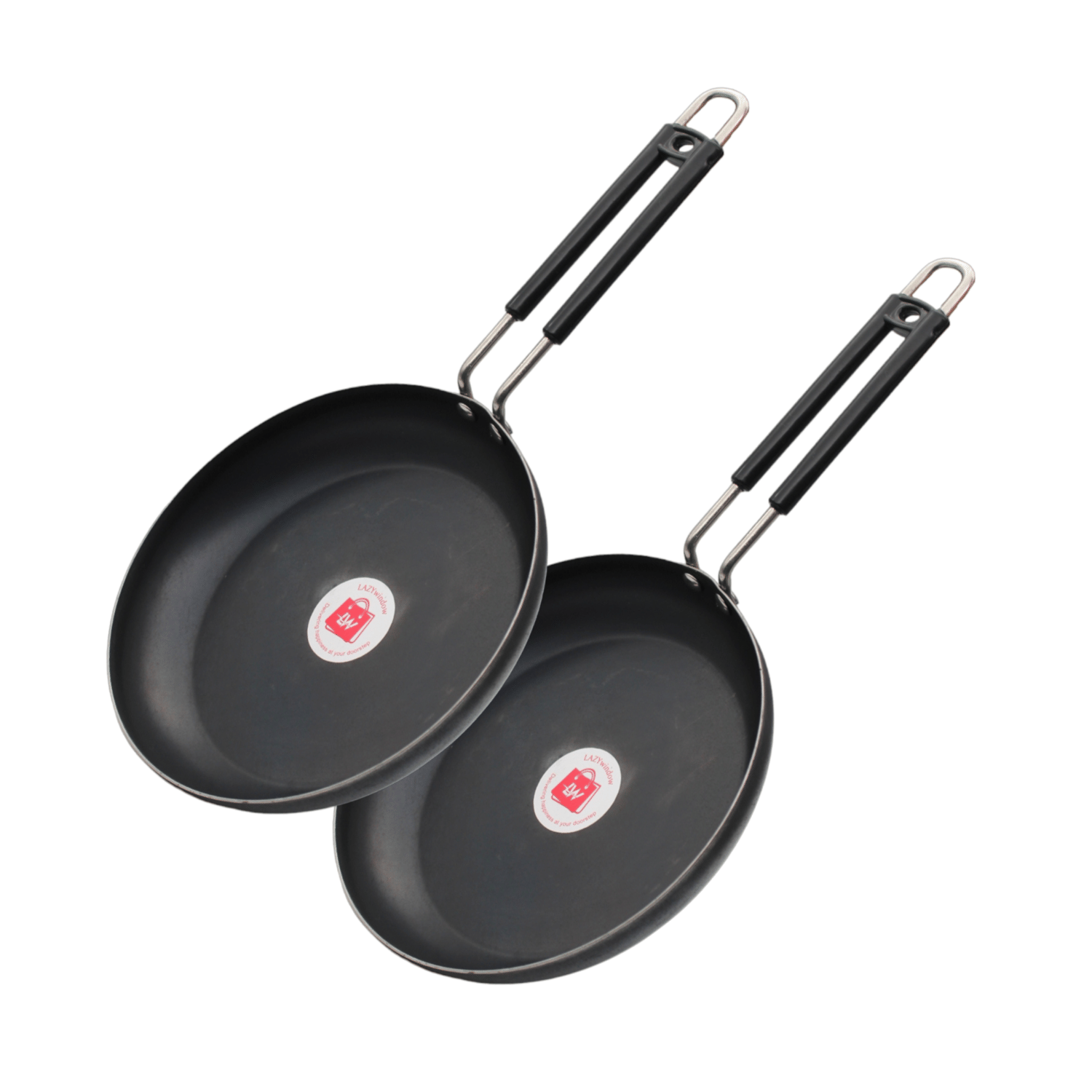     			LAZYWINDOW Fry Pan Iron No Coating Fry Pan ( Pack of 2 )