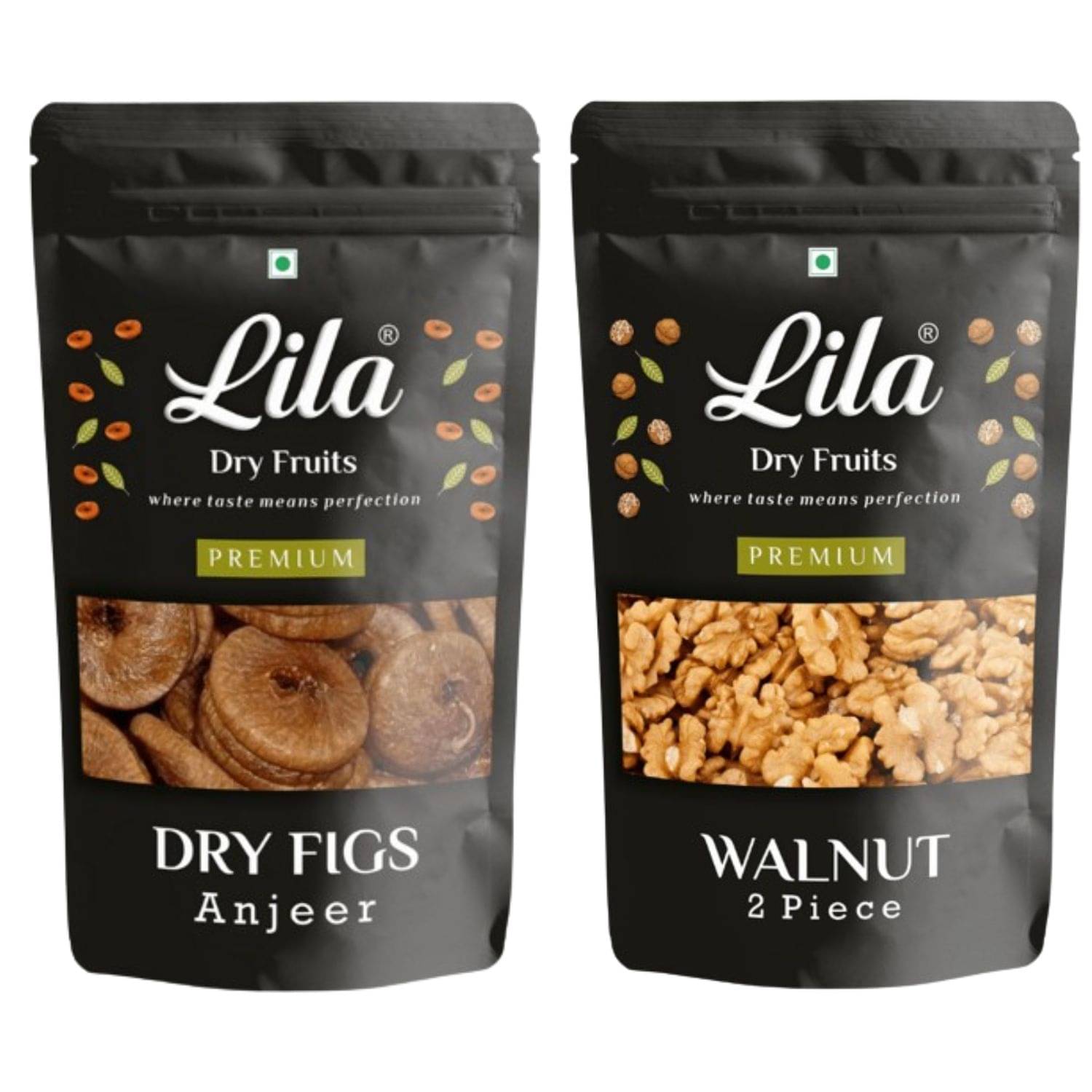 LILA DRY FRUITS Dried Anjeer & Walnut Combo 400g Pack Healthy Snacking Mix LILA DRY FRUITS Dried Anjeer & Walnut Combo 400g Pack Healthy Snacking Mix
