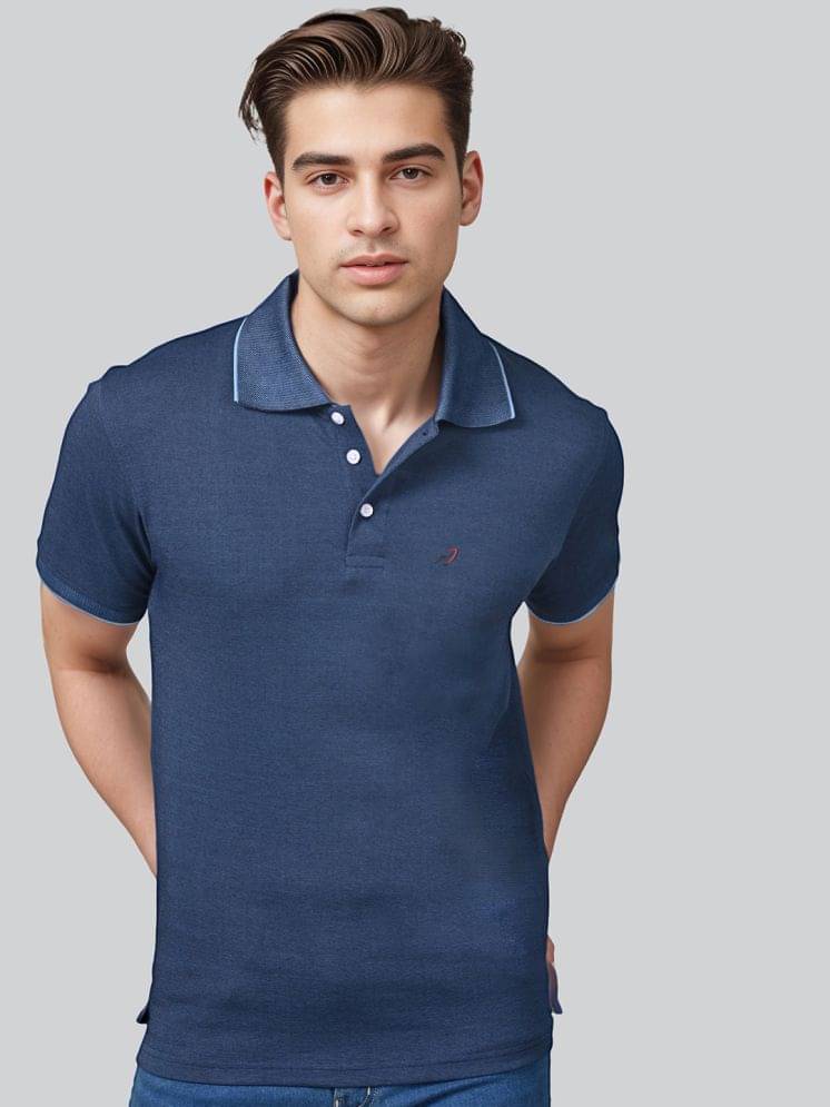 Lux Nitro Pack of 1 Cotton Regular Fit Solid Half Sleeves Men's Polo T Shirt ( Navy ) Lux Nitro Pack of 1 Cotton Regular Fit Solid Half Sleeves Men's Polo T Shirt ( Navy )