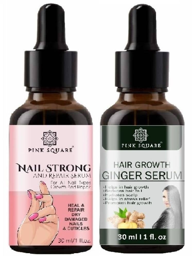 Nail Strong Serum & Hair Growth Ginger Serum for Men/Women (Each,30ml) Combo of 2
