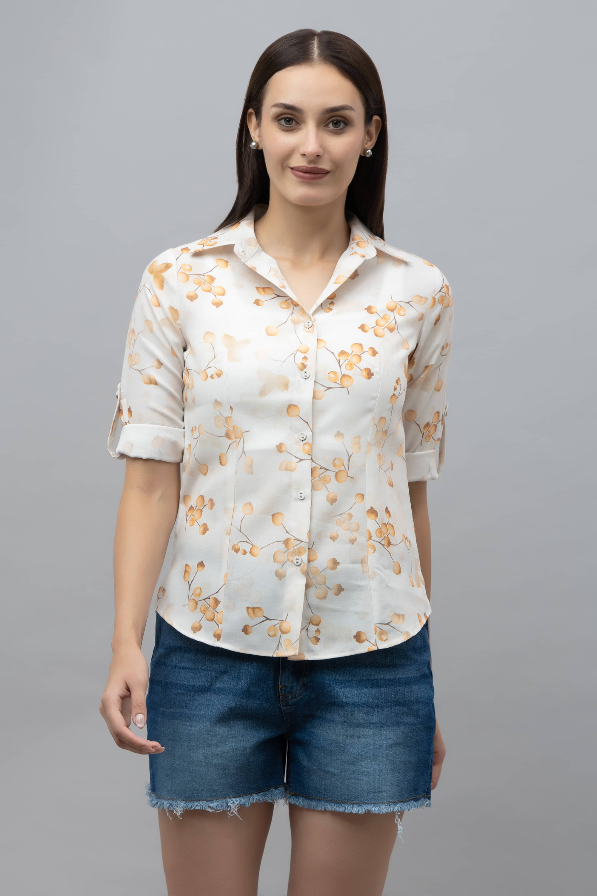     			Purys Women's Linen Regular Top ( Off White )