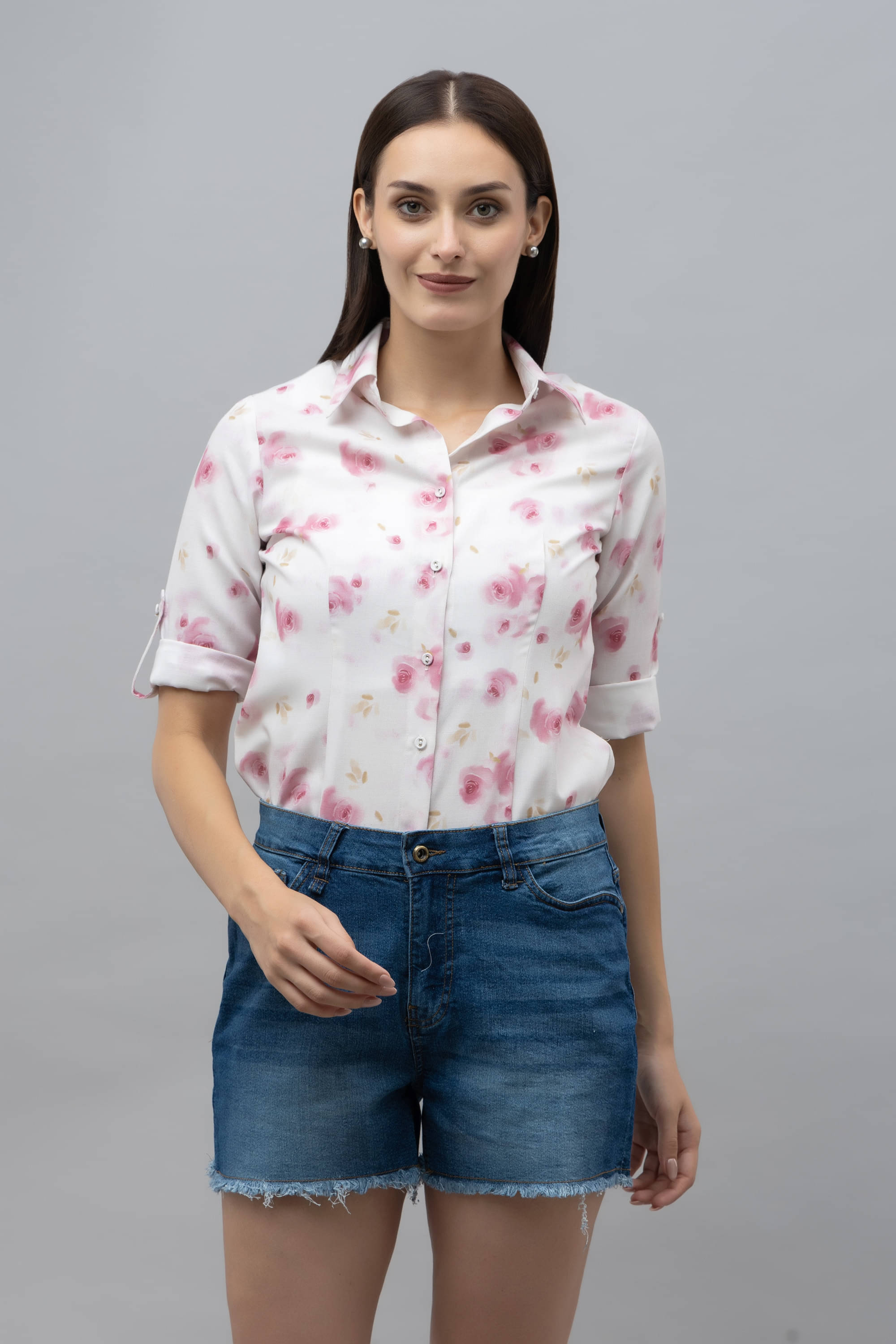     			Purys Women's Linen Regular Top ( White )