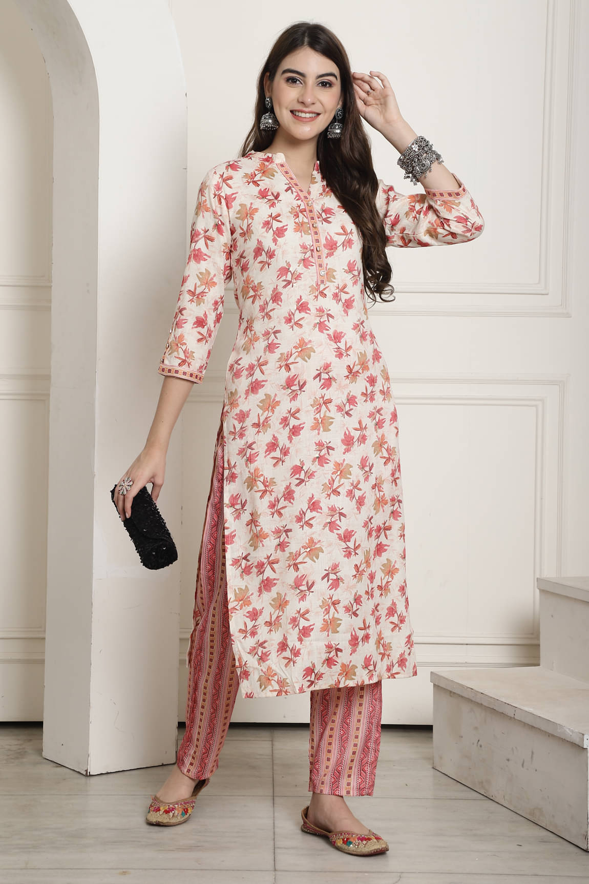 Rajnandini Rayon Printed Kurti With Pants Women's Stitched Salwar Suit - Multicolor ( Pack of 1 ) Rajnandini Rayon Printed Kurti With Pants Women's Stitched Salwar Suit - Multicolor ( Pack of 1 )
