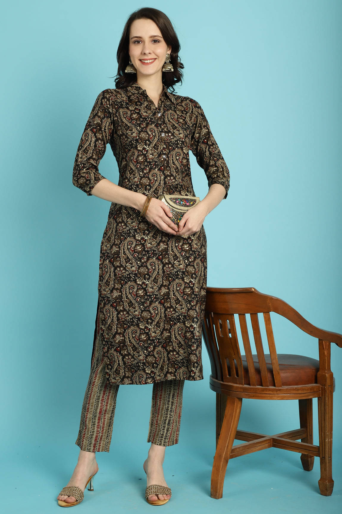 Rajnandini Rayon Printed Kurti With Pants Women's Stitched Salwar Suit - Multicolor ( Pack of 1 ) Rajnandini Rayon Printed Kurti With Pants Women's Stitched Salwar Suit - Multicolor ( Pack of 1 )