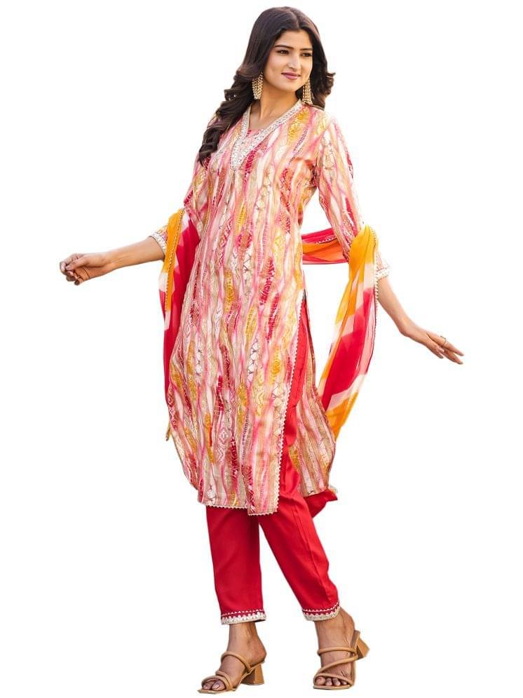 Rajnandini Viscose Dyed Kurti With Pants Women's Stitched Salwar Suit - Multicolor ( Pack of 1 ) Rajnandini Viscose Dyed Kurti With Pants Women's Stitched Salwar Suit - Multicolor ( Pack of 1 )