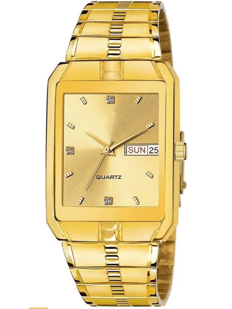     			SHMOFY LUXRY Gold Stainless Steel Analog Men's Watch