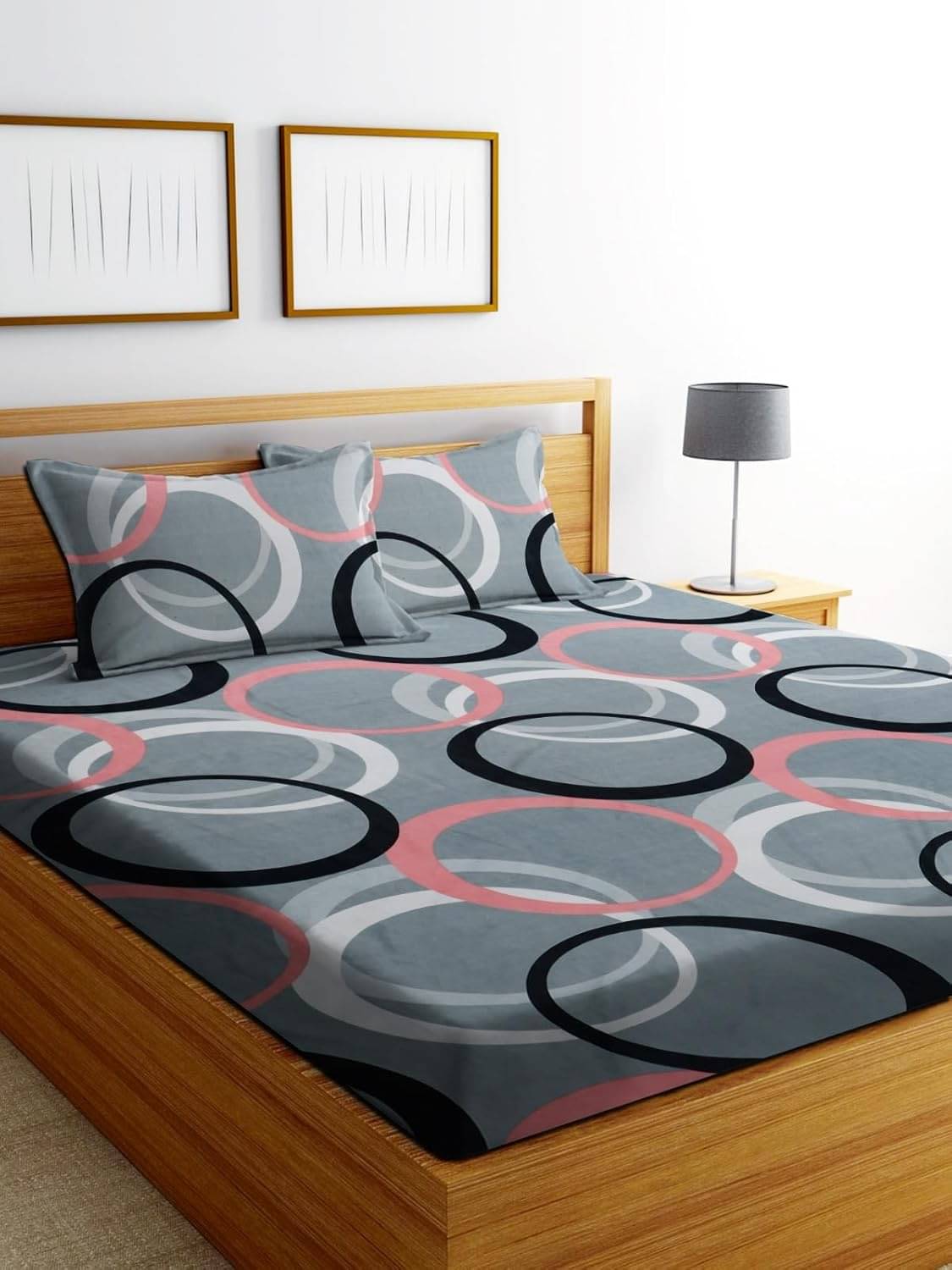 SWIZIER Microfiber 1 Double Bedsheet with 2 Pillow Covers ( Grey ) SWIZIER Microfiber 1 Double Bedsheet with 2 Pillow Covers ( Grey )