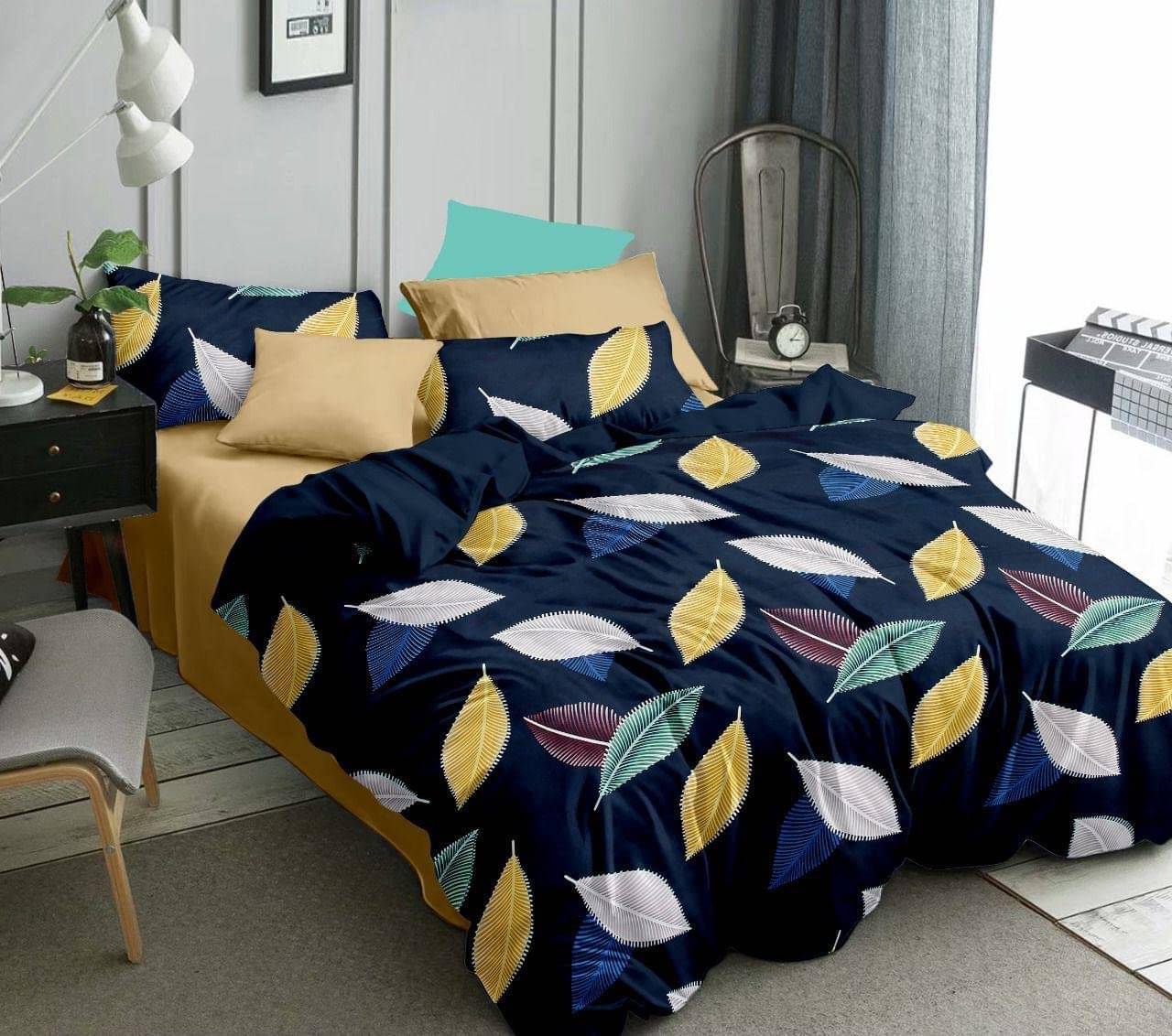     			SWIZIER Microfiber 1 Double Bedsheet with 2 Pillow Covers ( Multicolor )