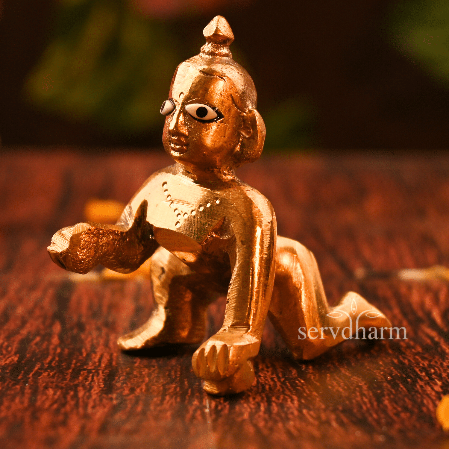     			ServDharm Brass Laddu Gopal Idol ( 9 cm )