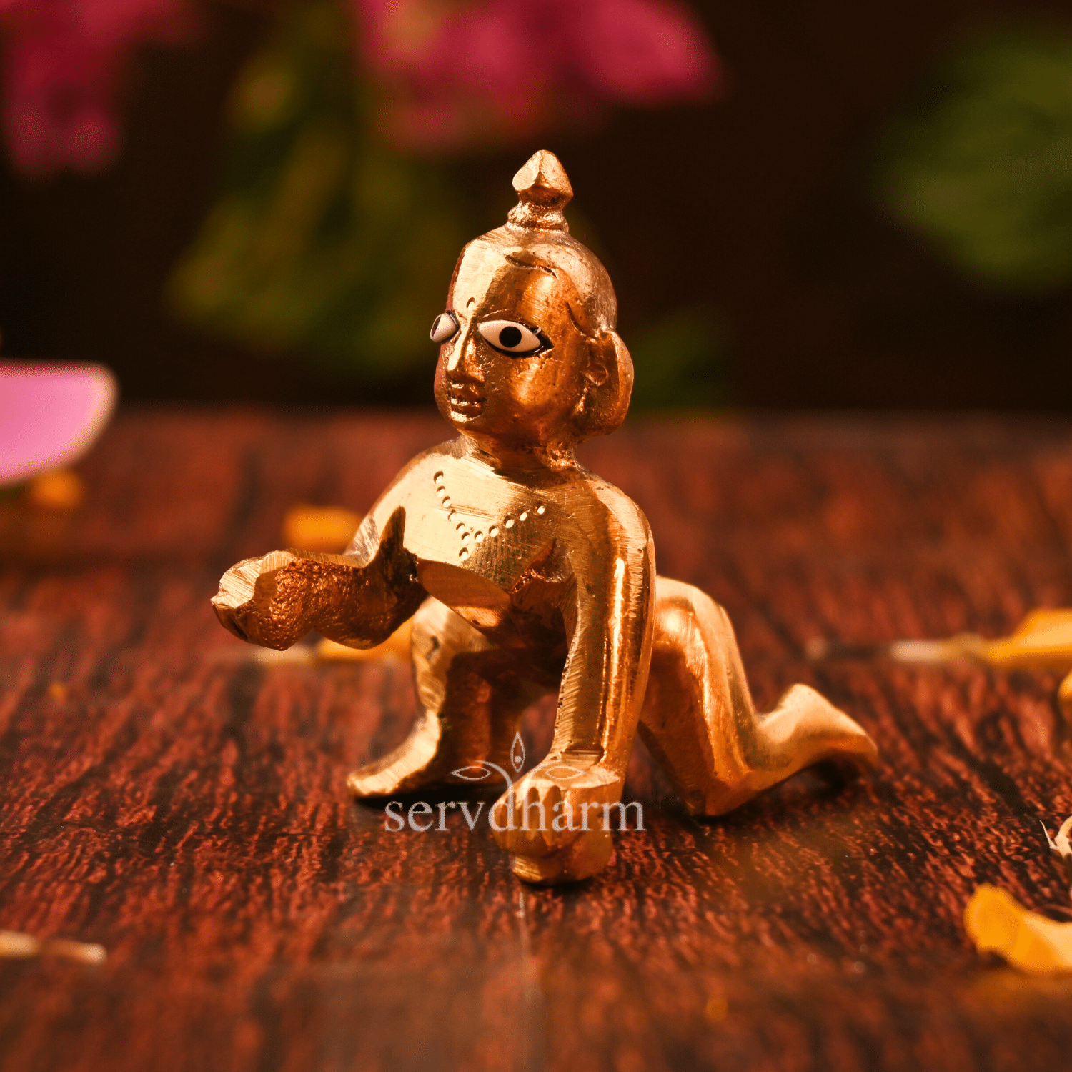    			ServDharm Brass Laddu Gopal Idol ( 4.3 cm )