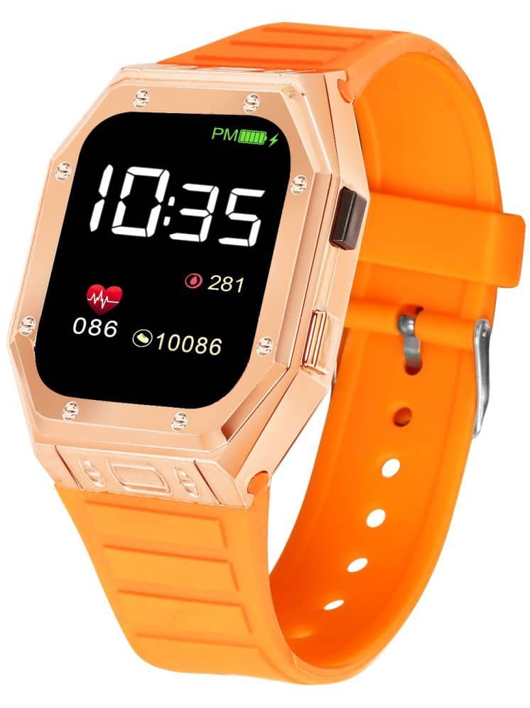 THMT Orange Silicon Digital Men's Watch