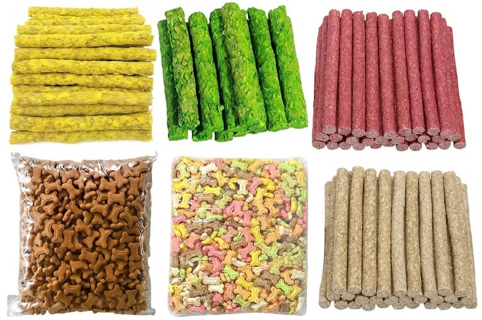     			The Treat Home Dog (Chicken & Mutton) Munchy, (300Gm), (Egg & Natural) Munchy (100Gm), (Cocoa & Mix) Biscuits (100Gm) Pack