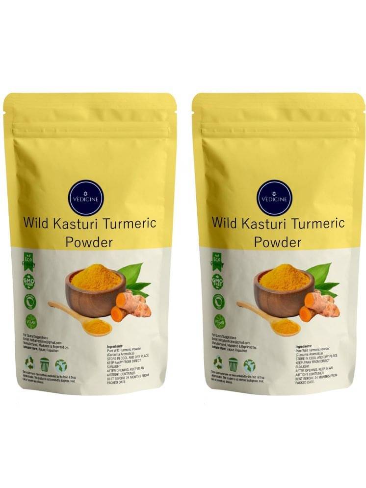     			Vedicine 100% Pure Wild Amba Haldi Kasturi Turmeric Manjal Powder for Face and Skin Care (200 g)