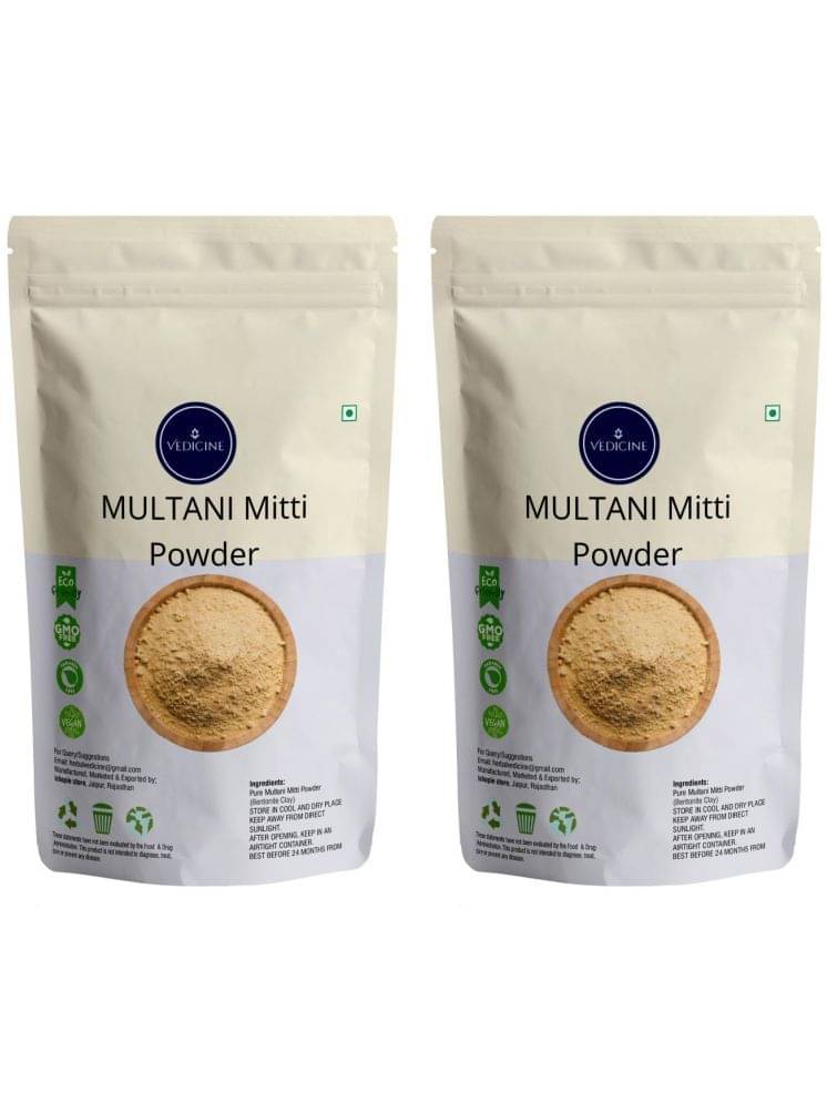     			Vedicine Pure Mulatani Mitti Powder For Face and Skin (100g each) (Pack of 2)