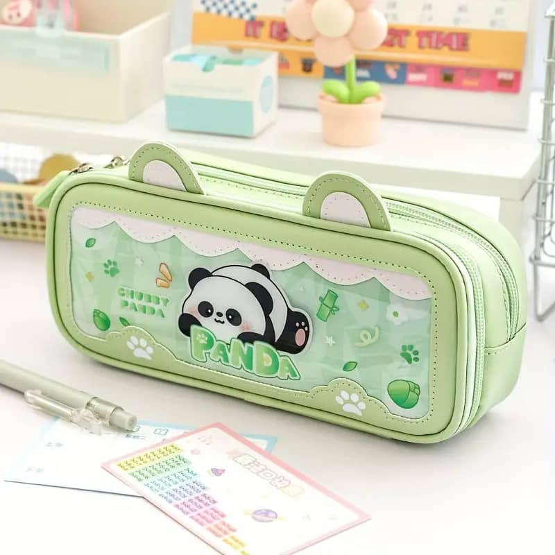 Villy Large Capacity Pencil Box For Girls & Boys, 3 Compartments Pen & Pencil Pouches