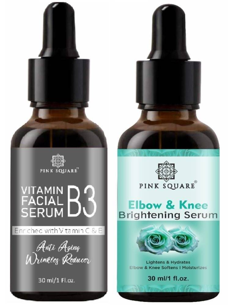 Vitamin B3 Serum & Elbow and Knee Whitening Serum for Men & Women (Each,30ml) Combo of 2     			Vitamin B3 Serum & Elbow and Knee Whitening Serum for Men & Women (Each,30ml) Combo of 2
