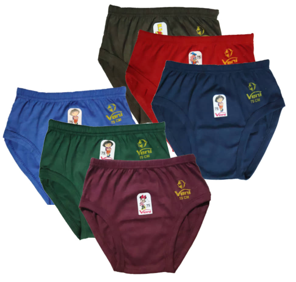 dhachoo's premium Pack of 6 Cotton Panties For Girls ( Multicolor )
