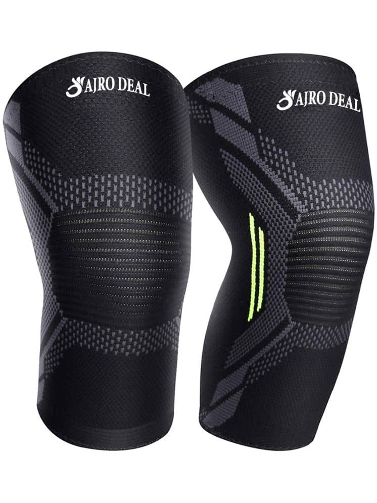 AJRO DAEL Black Knee Support ( Pack of 2 ) - Sports and Fitness Equipment | Buy online on ZillyBuy