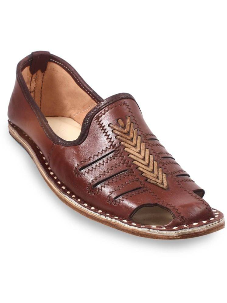     			Anjaneya Creations Brown Men's Jutti