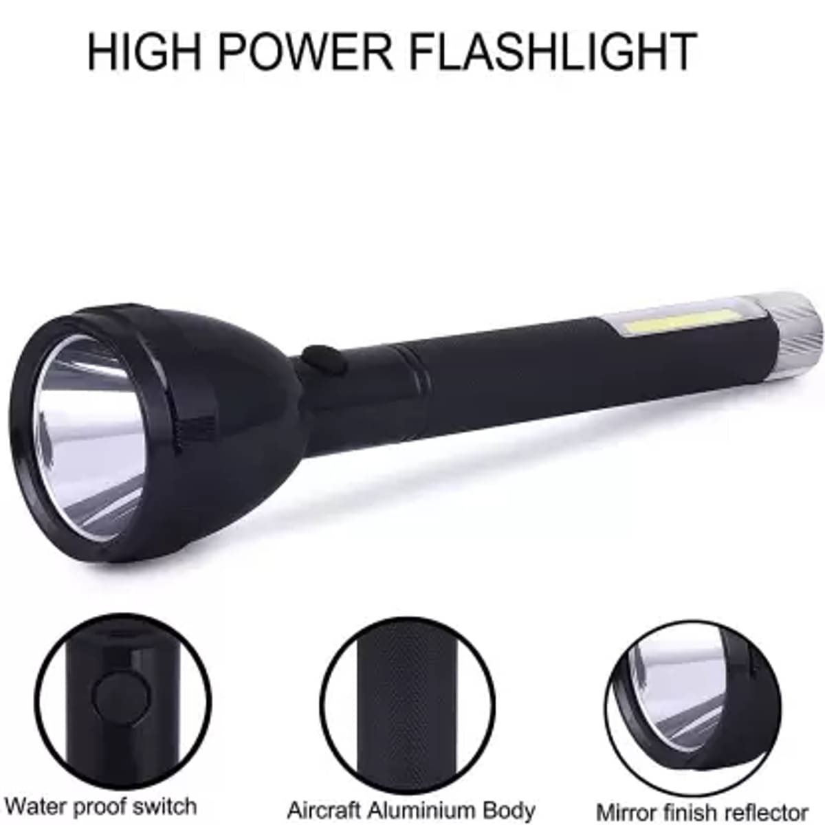     			Berg - 50W Rechargeable Flashlight Torch ( Pack of 1 )