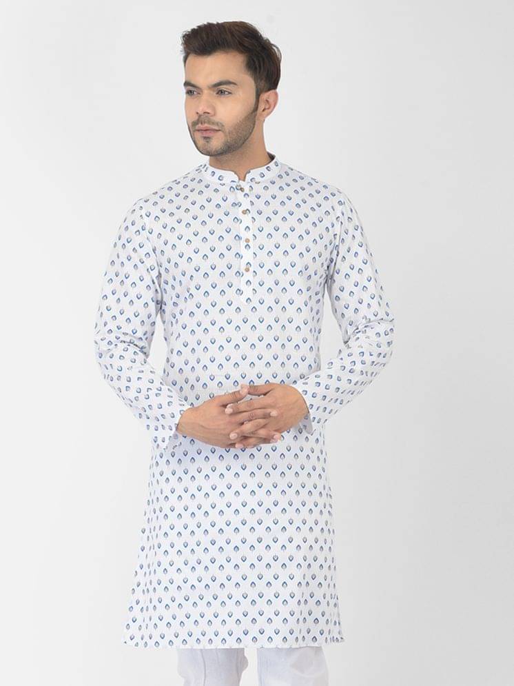 Deyann Blue Cotton Men's Regular Kurta ( Pack of 1 ) Deyann Blue Cotton Men's Regular Kurta ( Pack of 1 )